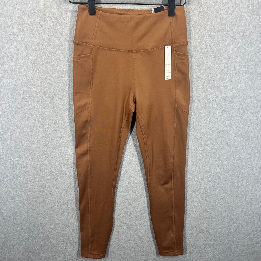 VSX Essential Pocket Leggings Women S Brown High Rise 25" Inseam NWT